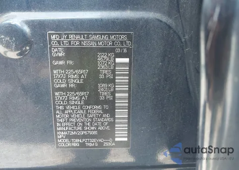 2016 Nissan Rogue S z USA, uszkodzony, nr VIN KNMAT2MV2GP679381